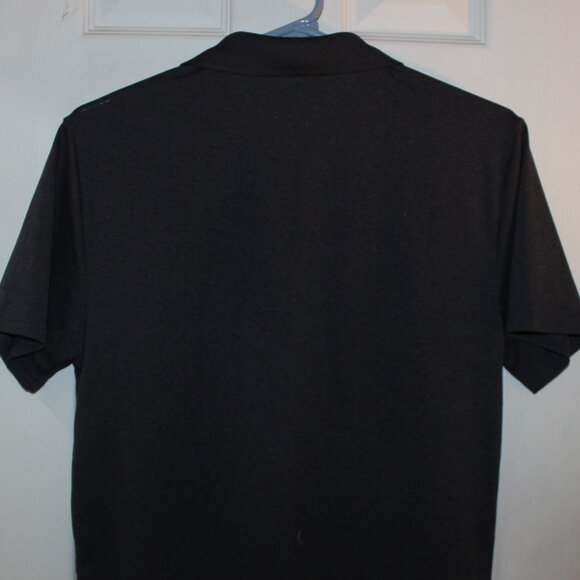 Men’s Active Go Dry Dark Gray Heathered Performance Polo | Sz Small - Picture 4 of 5